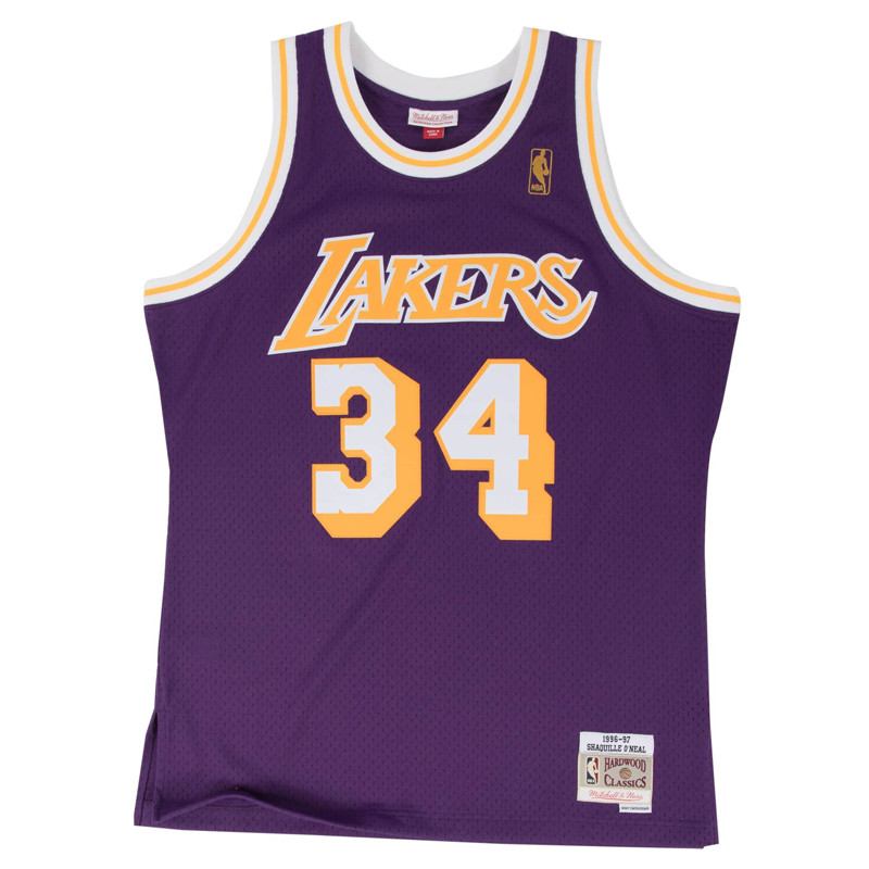 BAJU BASKET MITCHELL N NESS Shaquille O'Neal Los Angeles Lakers 1996-97 Road Swingman Jersey